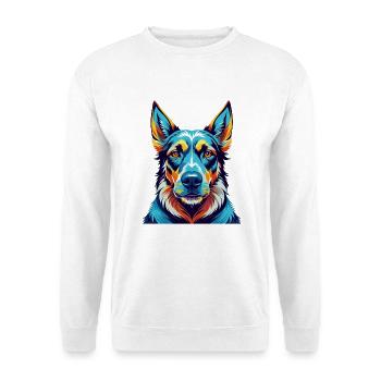 Lettische Laufhundrasse Bunte Karikatur Kawaii - Unisex Pullover - Weiß - Vorne