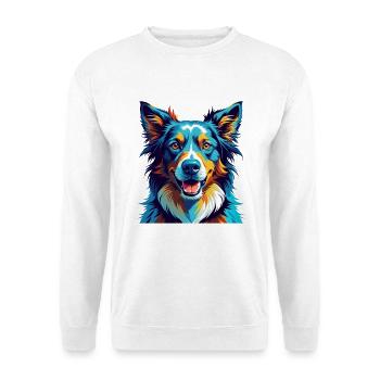 Chien de berger de Majorque race Dessin animé coloré Kawaii - Sweat-shirt Unisexe - blanc - Devant