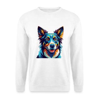 Chien de berger croate race dessin animé Kawaii - Sweat-shirt Unisexe - blanc - Devant