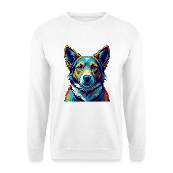 Canaan Chien Race Coloré Dessin Animé Kawaii - Sweat-shirt Unisexe - blanc - Devant