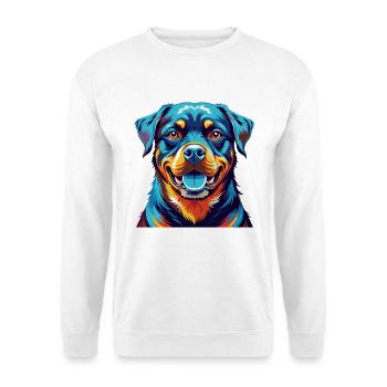 Rottweiler Chien Race Coloré Dessin Animé Kawaii - Sweat-shirt Unisexe - blanc - Devant