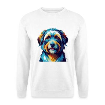 Chien de berger des Pyrénées race Dessin animé coloré Kawaii - Sweat-shirt Unisexe - blanc - Devant