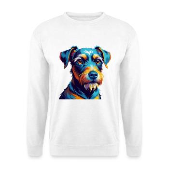 Patterdale Terrier Dog Breed Cartoon Kawaii - Unisex Sweatshirt - white - Front
