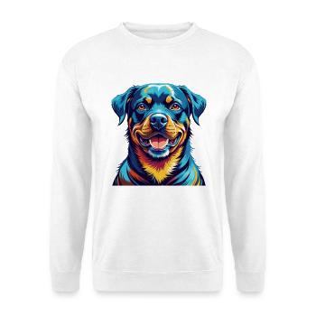 Rottweiler Hunderasse Bunt Karikatur Kawaii - Unisex Pullover - Weiß - Vorne