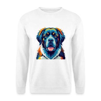 Pyrenean Mastiff Dog Breed Colorful Cartoon Kawaii - Unisex Sweatshirt - white - Front