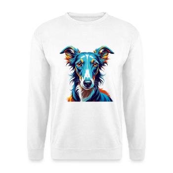 Lévrier polonais Chien race Coloré Dessin animé Kawaii - Sweat-shirt Unisexe - blanc - Devant