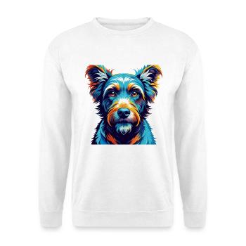 Pumi Hunderasse Buntes Aquarell Karikatur Kawaii - Unisex Pullover - Weiß - Vorne