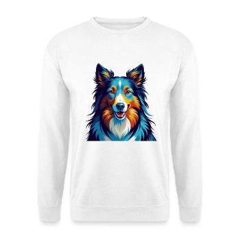 Scotch Collie Hunderasse Bunte Karikatur Kawaii - Unisex Pullover - Weiß - Vorne