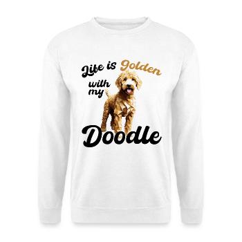 Goldendoodle Golden Doodle Life Cadeau d’or - Sweat-shirt Unisexe - blanc - Devant
