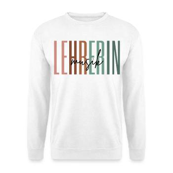 Lehrerin Musik Musiklehrerin Schule Geschenk - Unisex Pullover - Weiß - Vorne