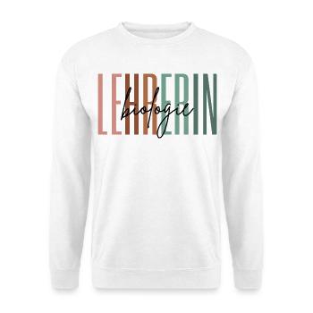 Lehrerin Biologie Biologielehrerin Geschenk - Unisex Pullover - Weiß - Vorne
