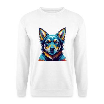 Nouvelle-Zélande Race Chien Dessin animé coloré Kawaii - Sweat-shirt Unisexe - blanc - Devant