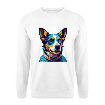 St Miguel Cattle Dog Rasse Bunte Karikatur Kawaii - Unisex Pullover - Weiß - Vorne