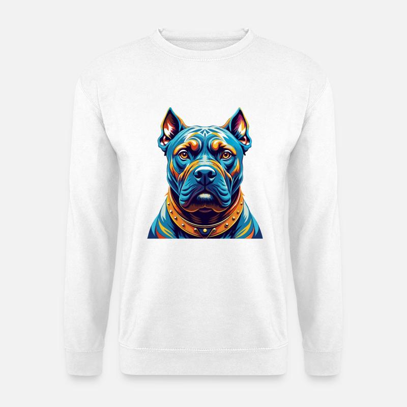 Perro De Presa Canario Hunderasse Cartoon Kawaii - Unisex Pullover - Weiß
