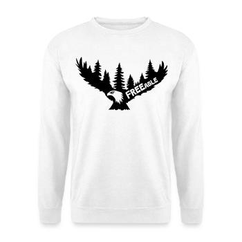 FREEagle - Fliegender Adler [Schwarz] - Unisex Pullover - Weiß - Vorne