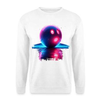 Bowling Retrowave - Unisex Sweatshirt - white - Front