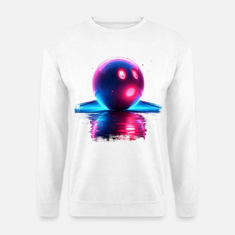 Bowling Retrowave - Unisex Pullover - Weiß