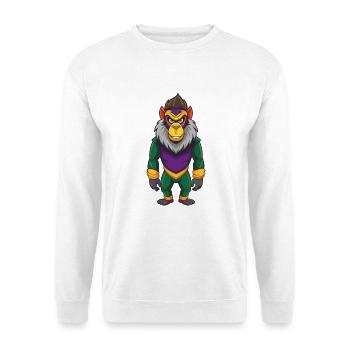 Mandrill Funny Kawaii Cartoon Character Clipart - Unisex Sweatshirt - white - Front