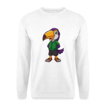Toucan Funny Kawaii Cartoon Character Clipart - Unisex Sweatshirt - white - Front
