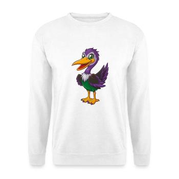 Storch Lustige Kawaii Cartoon Figur Clipart - Unisex Pullover - Weiß - Vorne