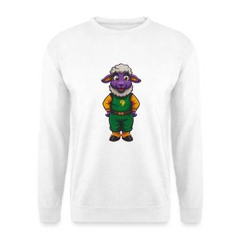 mouton drôle Kawaii dessin animé personnage Clipart - Sweat-shirt Unisexe - blanc - Devant