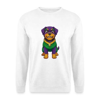Rottweiler Dog Funny Kawaii Cartoon Character - Unisex Sweatshirt - white - Front