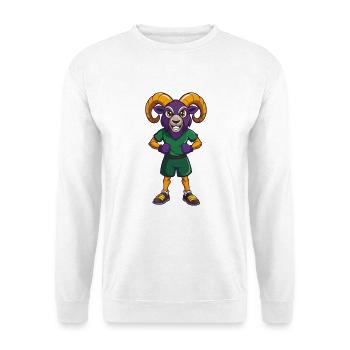 Ram Funny Kawaii Cartoon Character Clipart - Unisex Sweatshirt - white - Front