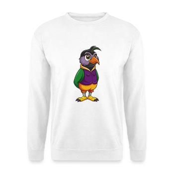 Wachtel Lustige Kawaii Cartoon Figur Clipart - Unisex Pullover - Weiß - Vorne