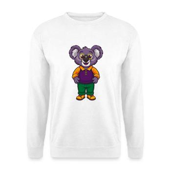 Koala Lustige Kawaii Cartoon Figur Clipart - Unisex Pullover - Weiß - Vorne