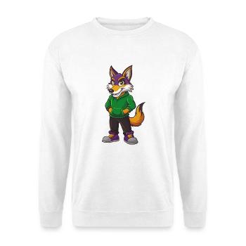 Coyote Funny Kawaii Cartoon Character Clipart - Unisex Sweatshirt - white - Front