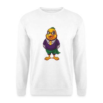 Canari oiseau drôle Kawaii dessin animé Personnage Clipart - Sweat-shirt Unisexe - blanc - Devant