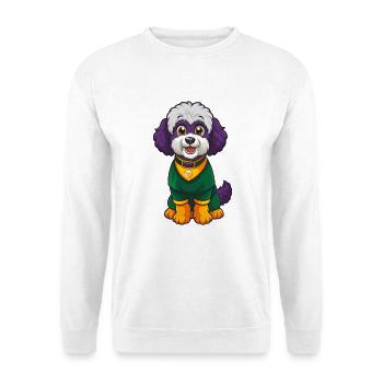 Bichon frisé chien drôle Kawaii personnage de dessin animé - Sweat-shirt Unisexe - blanc - Devant