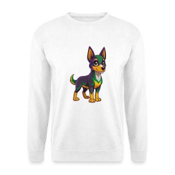 Australischer Kelpie Hund Lustige Kawaii Cartoon Clipart - Unisex Pullover - Weiß - Vorne