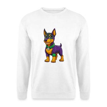 German Pinscher Dog Kawaii Cartoon Character - Unisex Sweatshirt - white - Front