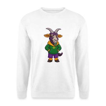 Chèvre Drôle Kawaii Dessin Animé Personnage Clipart - Sweat-shirt Unisexe - blanc - Devant