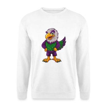 Eagle Funny Kawaii Cartoon Character Clipart - Unisex Sweatshirt - white - Front