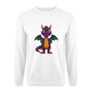 Dragon Funny Kawaii Cartoon Character Clipart - Unisex Sweatshirt - white - Front