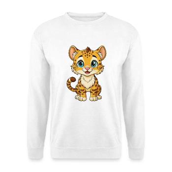Ocelot Cute Cartoon Character Kawaii Clipart - Unisex Sweatshirt - white - Front