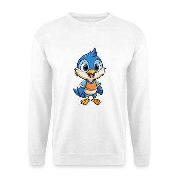Kleiber Niedliche Zeichentrickfigur Kawaii Clipart - Unisex Pullover - Weiß - Vorne