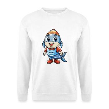 Hareng Mignon Personnage De Dessin Animé Kawaii Clipart - Sweat-shirt Unisexe - blanc - Devant