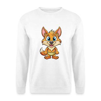 Coyote Cute Cartoon Character Kawaii Clipart - Unisex Sweatshirt - white - Front