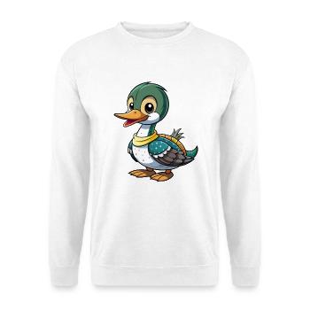 Gewöhnlicher Loon Niedliche Zeichentrickfigur Kawaii Clipart - Unisex Pullover - Weiß - Vorne