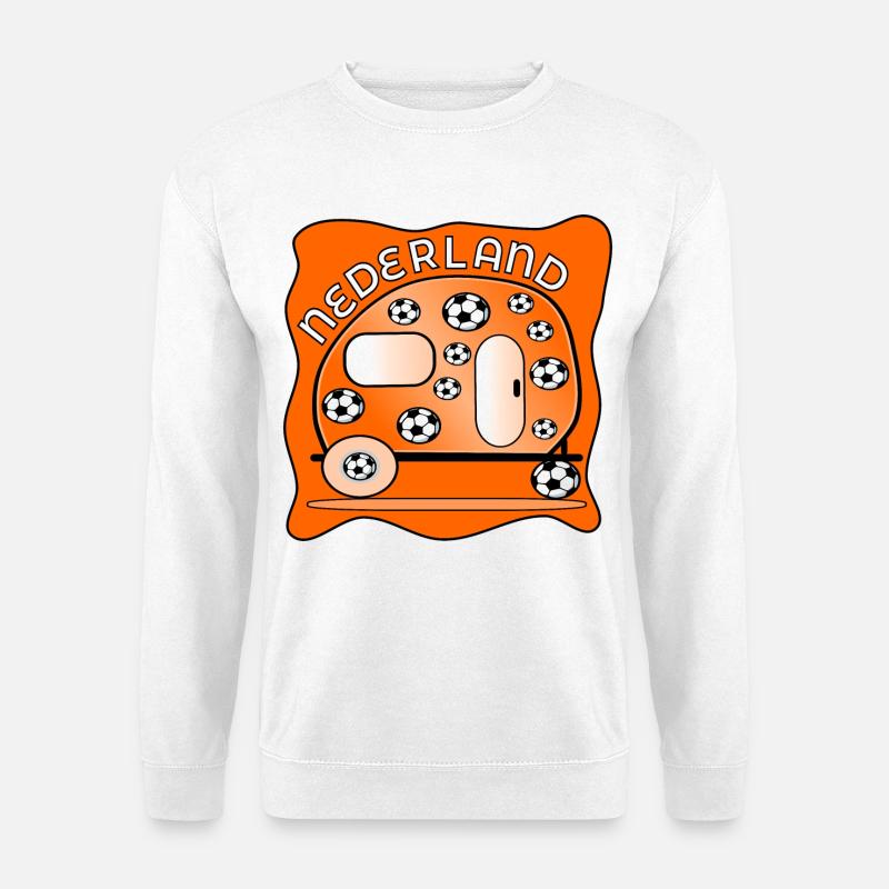 NIEDERLANDE CAMPING FUßBALL - Unisex Pullover - Weiß