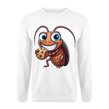 Lustiger Keks Kakerlake süßer Nachtisch Comic - Unisex Pullover - Weiß - Vorne