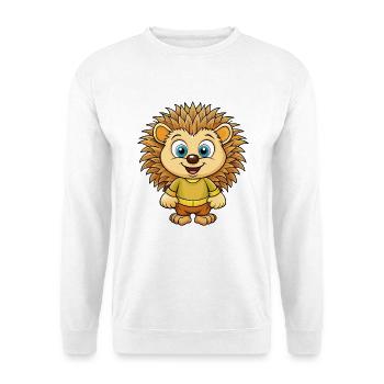 porc-épic mignon personnage de dessin animé Kawaii Clipart - Sweat-shirt Unisexe - blanc - Devant