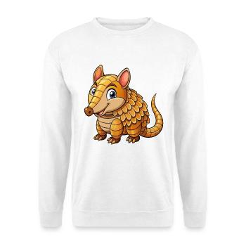 tatou mignon personnage de dessin animé Kawaii Clipart - Sweat-shirt Unisexe - blanc - Devant