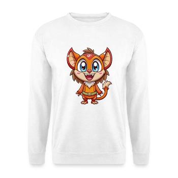 Aye Aye Niedliche Zeichentrickfigur Kawaii Clipart - Unisex Pullover - Weiß - Vorne