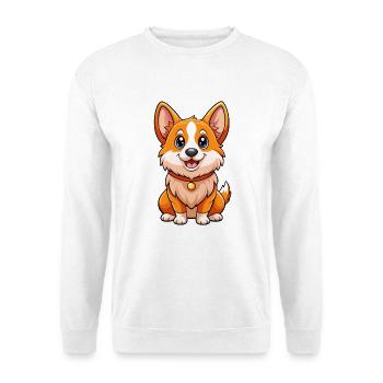 Corgi Dog Cute Cartoon Character Kawaii Clipart - Unisex Sweatshirt - white - Front