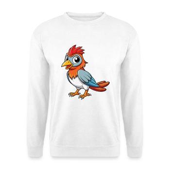 Kuckuck süße Zeichentrickfigur Kawaii Clipart - Unisex Pullover - Weiß - Vorne