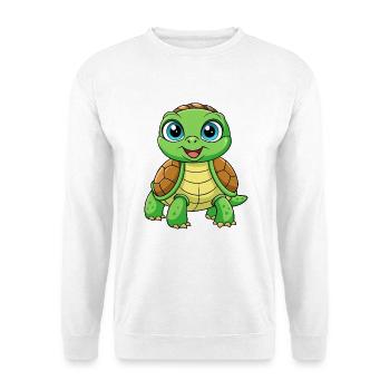 Turtle Cute Cartoon Character Kawaii Clipart - Unisex Sweatshirt - white - Front